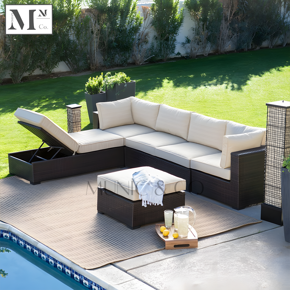 ALISTAIR Modular Outdoor Sofa in PE Rattan Weave.  Customizable Outdoor Sofa