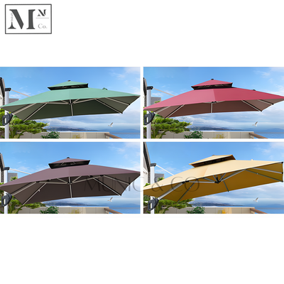 SUNOUT Reinforced 2.1m Outdoor Parasol with Round Water-base