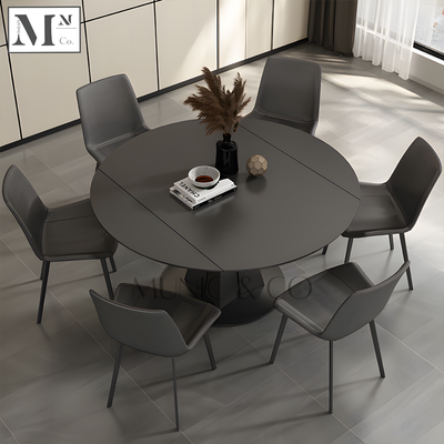 ASHER Modern Extendable Sintered Stone Round Dining Table