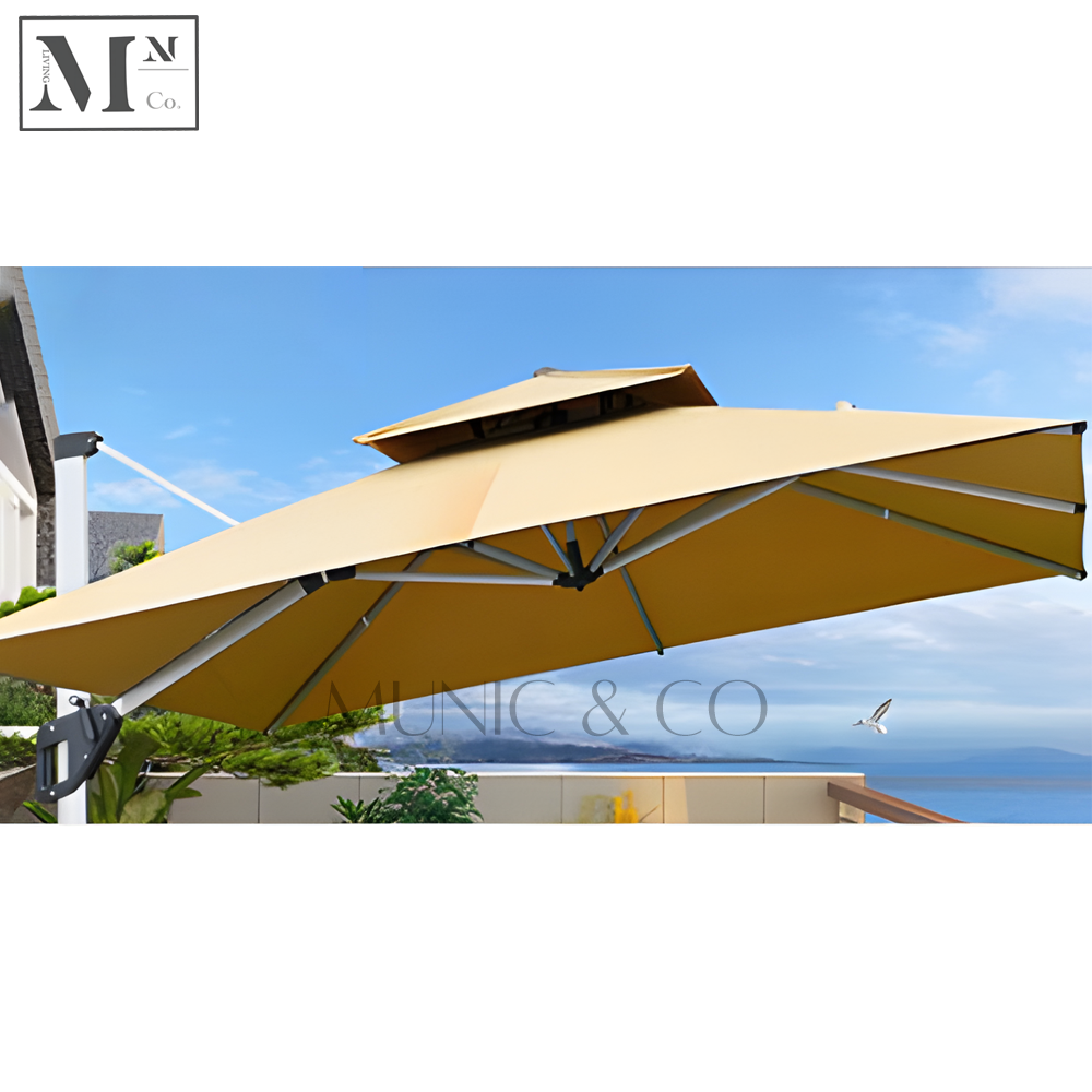 SUNOUT Reinforced 2.1m Outdoor Parasol with Round Water-base