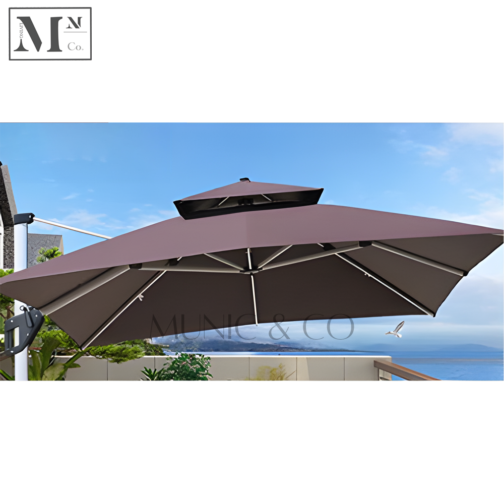 SUNOUT Reinforced Outdoor Parasol with 160kg Round Water-base