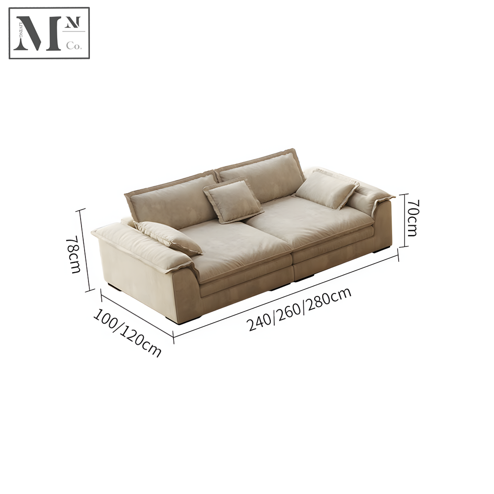 DERVIN Contemporary Fabric Sofa