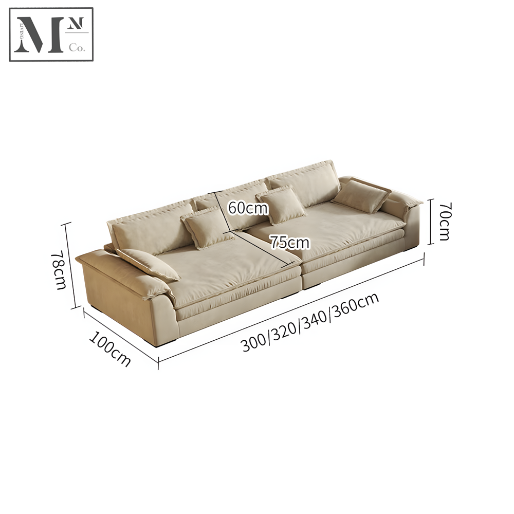 DERVIN Contemporary Fabric Sofa