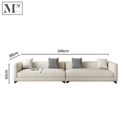 HENDRIK Contemporary Scratch Resistance Waterproof Fabric Sofa in Double and 3 Seater