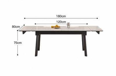 FENZI Modern Sintered Stone Extendable Dining Table
