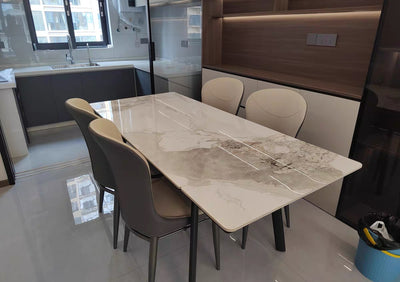 FENZI Modern Sintered Stone Extendable Dining Table