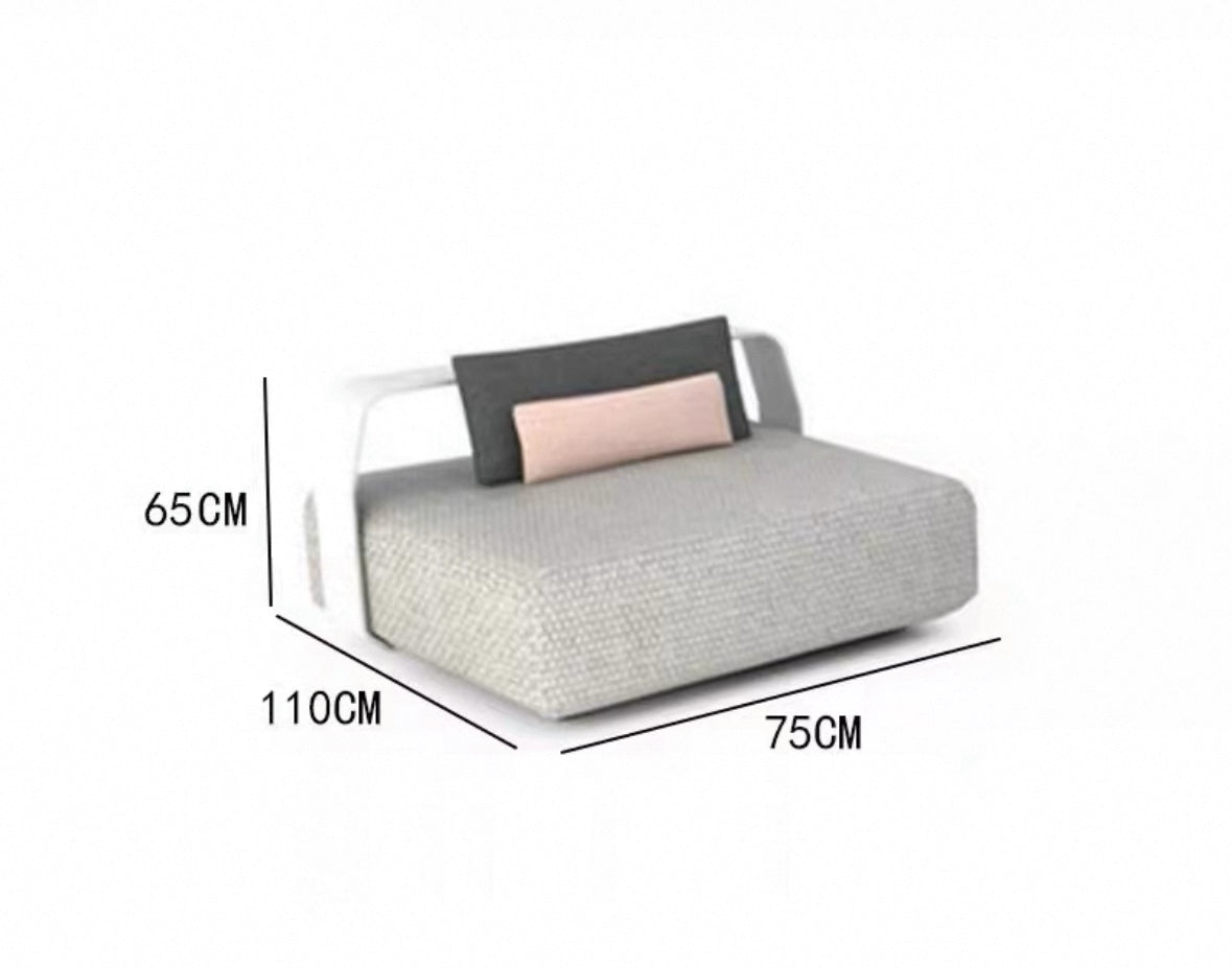 NATHANE Outdoor Sofa in Metal Frame