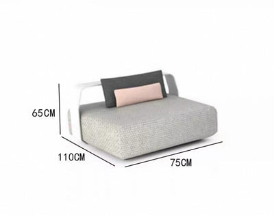 NATHANE Outdoor Sofa in Metal Frame