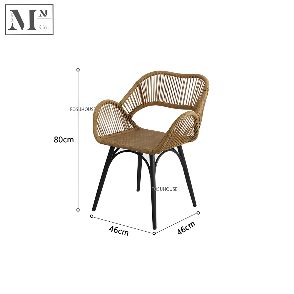 NATURA Rocking Chair Series. Petite Outdoor Chair and Table in PE Rattan