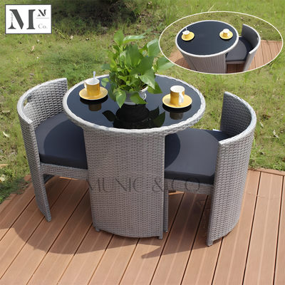 VALENO Compact Outdoor Chair and Table Set