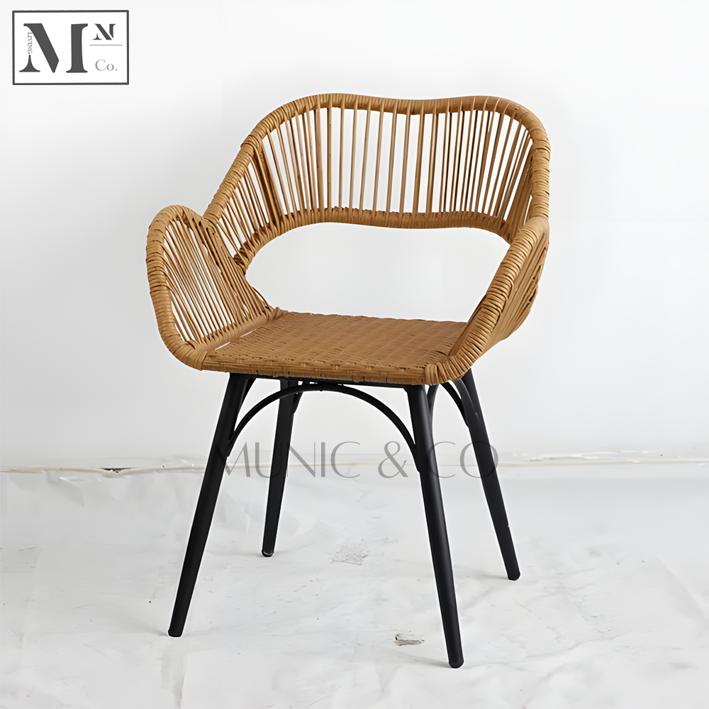 NATURA Rocking Chair Series. Petite Outdoor Chair and Table in PE Rattan