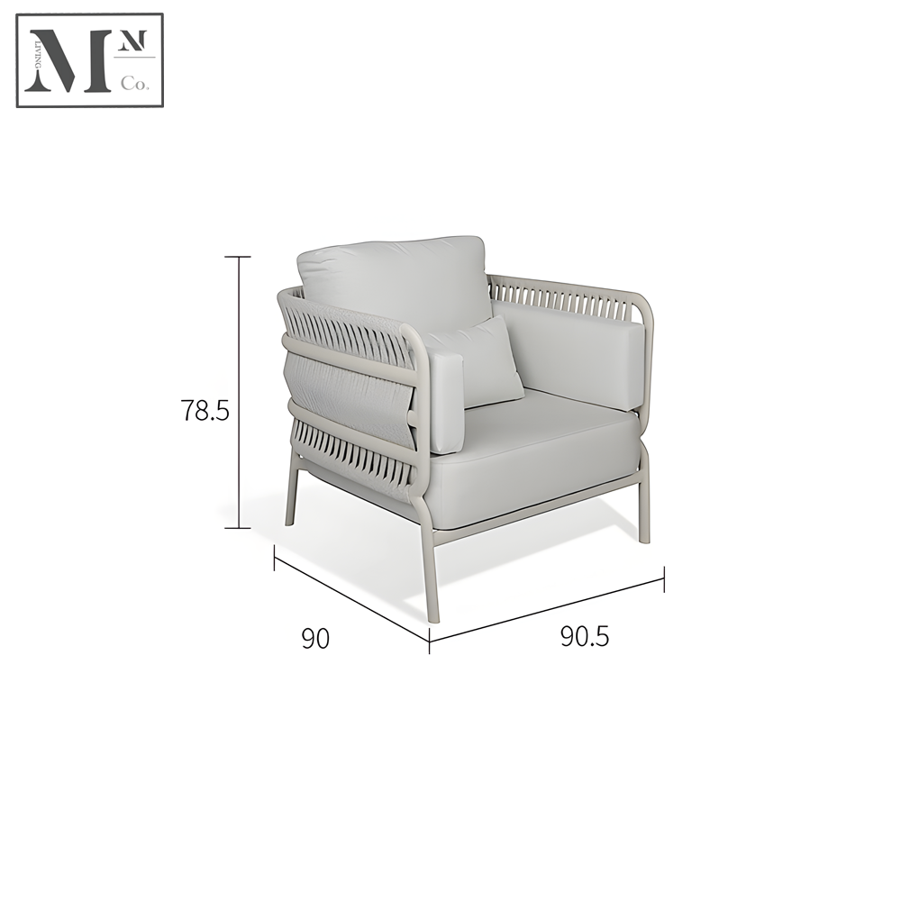 GENIEVE Outdoor Sofa in Rope Weave. Customisable Outdoor Sofa