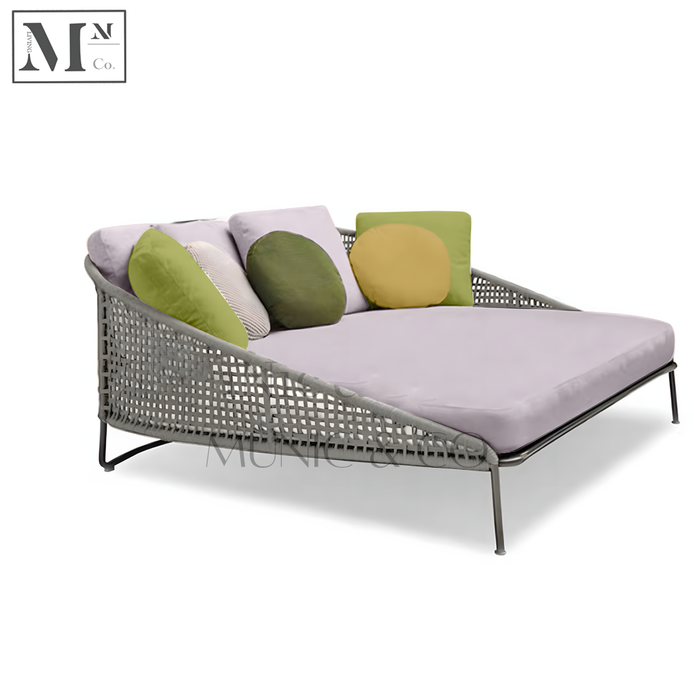 MABELLE Outdoor Day Bed in PE Rattan Weave. Customizable