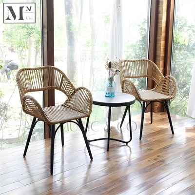 NATURA Rocking Chair Series. Petite Outdoor Chair and Table in PE Rattan