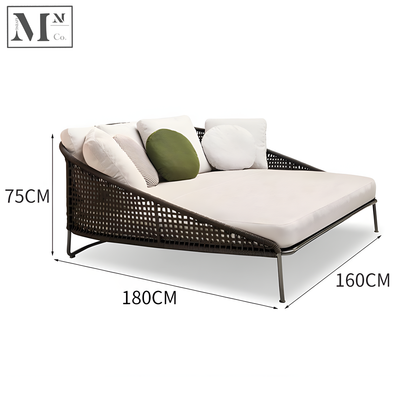 MABELLE Outdoor Day Bed in PE Rattan Weave. Customizable