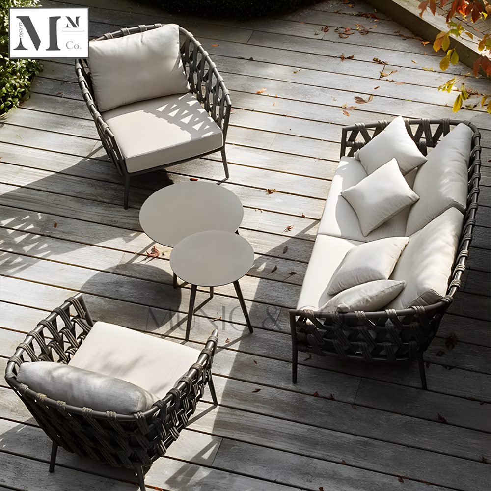 MARIGOLD Nordic Style Outdoor Sofa in Rope Weave.  Customisable Outdoor