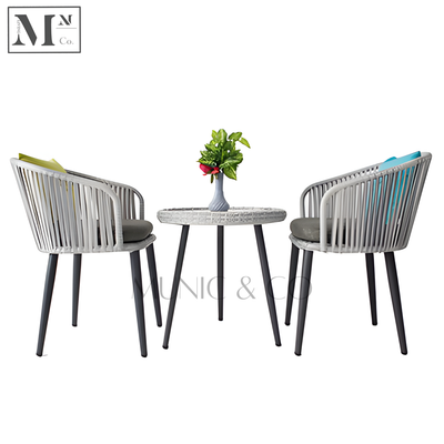 NATURA Petite Table Chair Set. PE Rattan Outdoor Dining Set