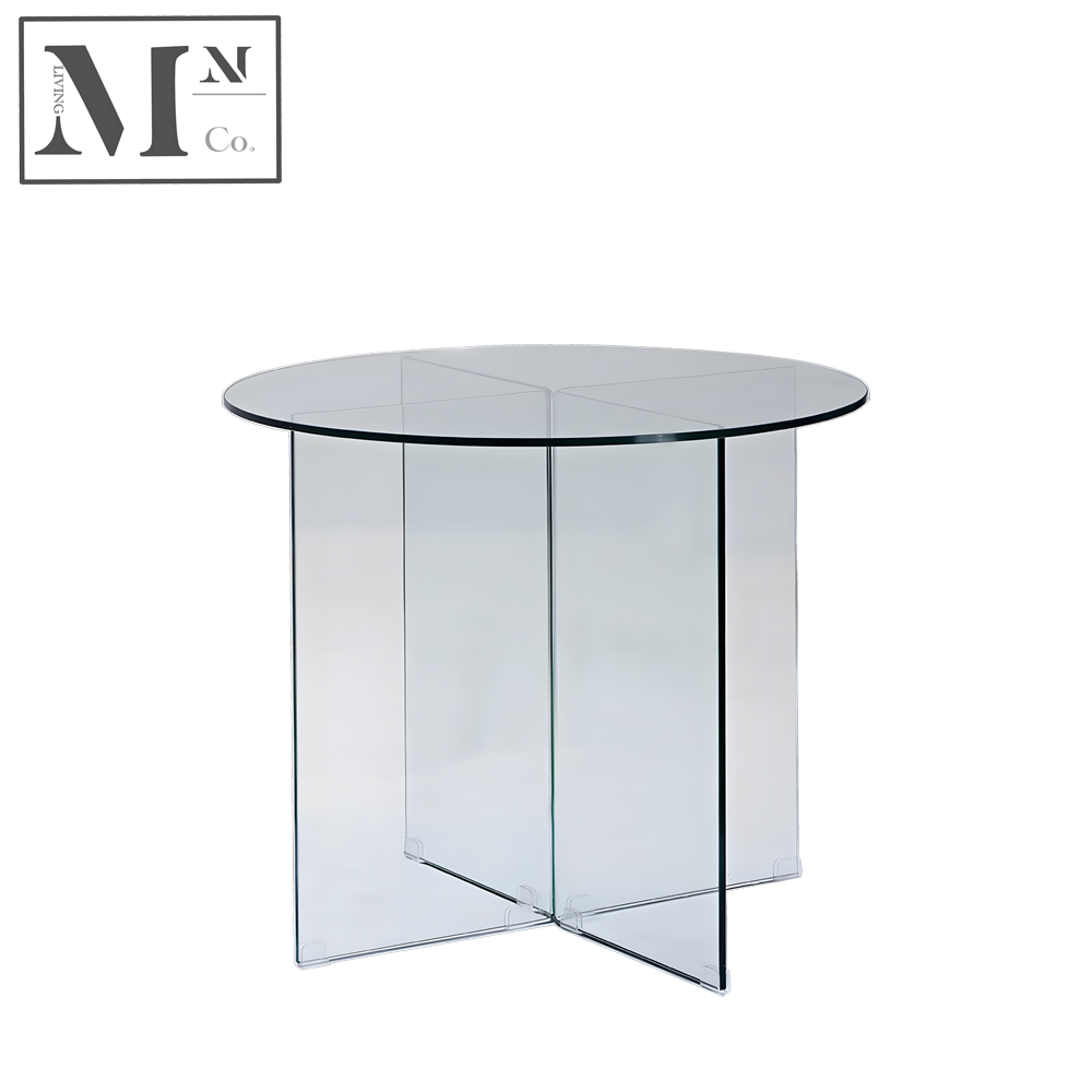CEKOP Contemporary Round Glass Dining Table
