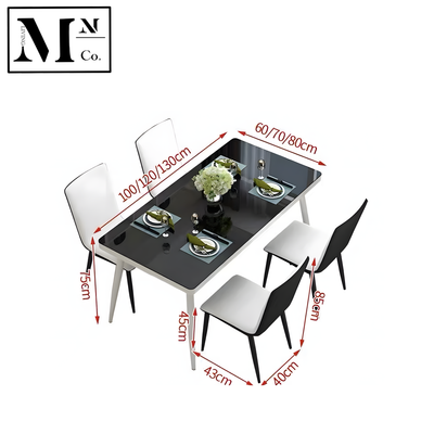 ACE Contemporary Tempered Glass Dining Set