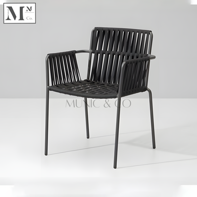 SLOAN Outdoor Dining Set in Black Rattan