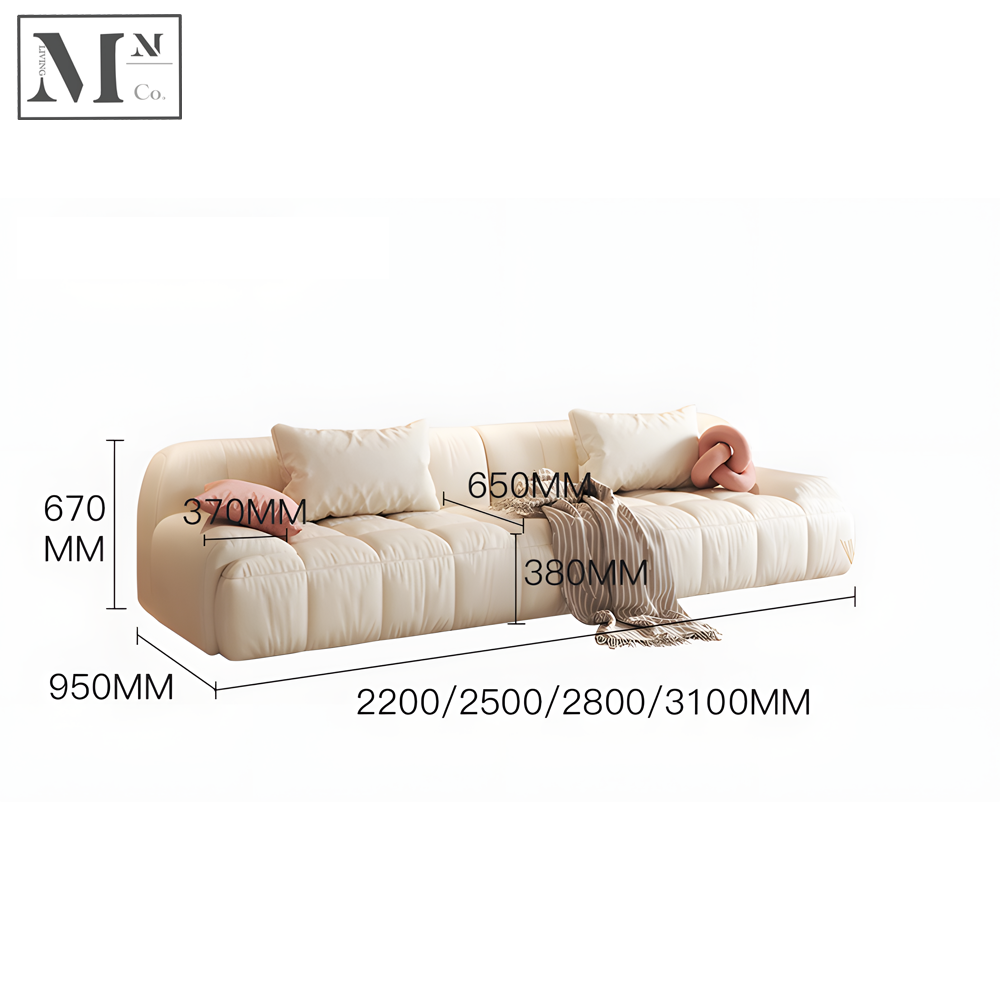 RONIN Contemporary Scratch-Resistant Fabric Sofa