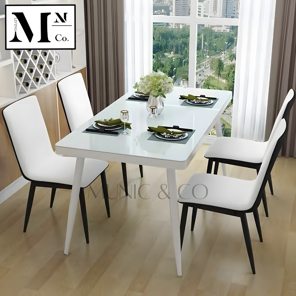 ACE Contemporary Tempered Glass Dining Set