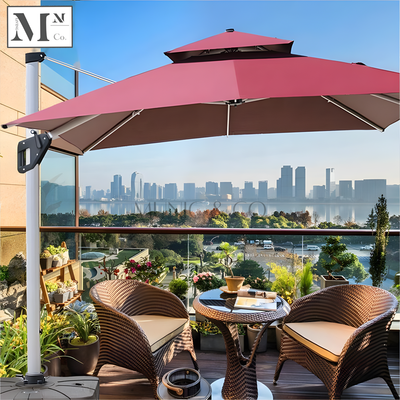 TITAN Reinforced Outdoor 3m -4m Parasol with 300kg Base and Press Fit Handle