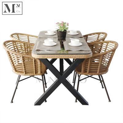 NATURA Petite Table Chair Set. PE Rattan Outdoor Chair and Table