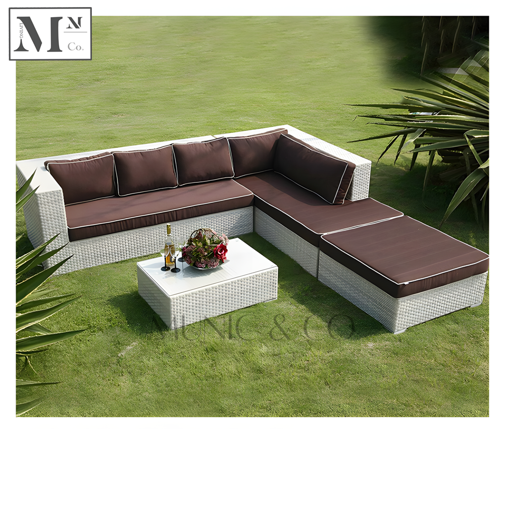 ALISTAIR Modular Outdoor Sofa in PE Rattan Weave.  Customizable Outdoor Sofa