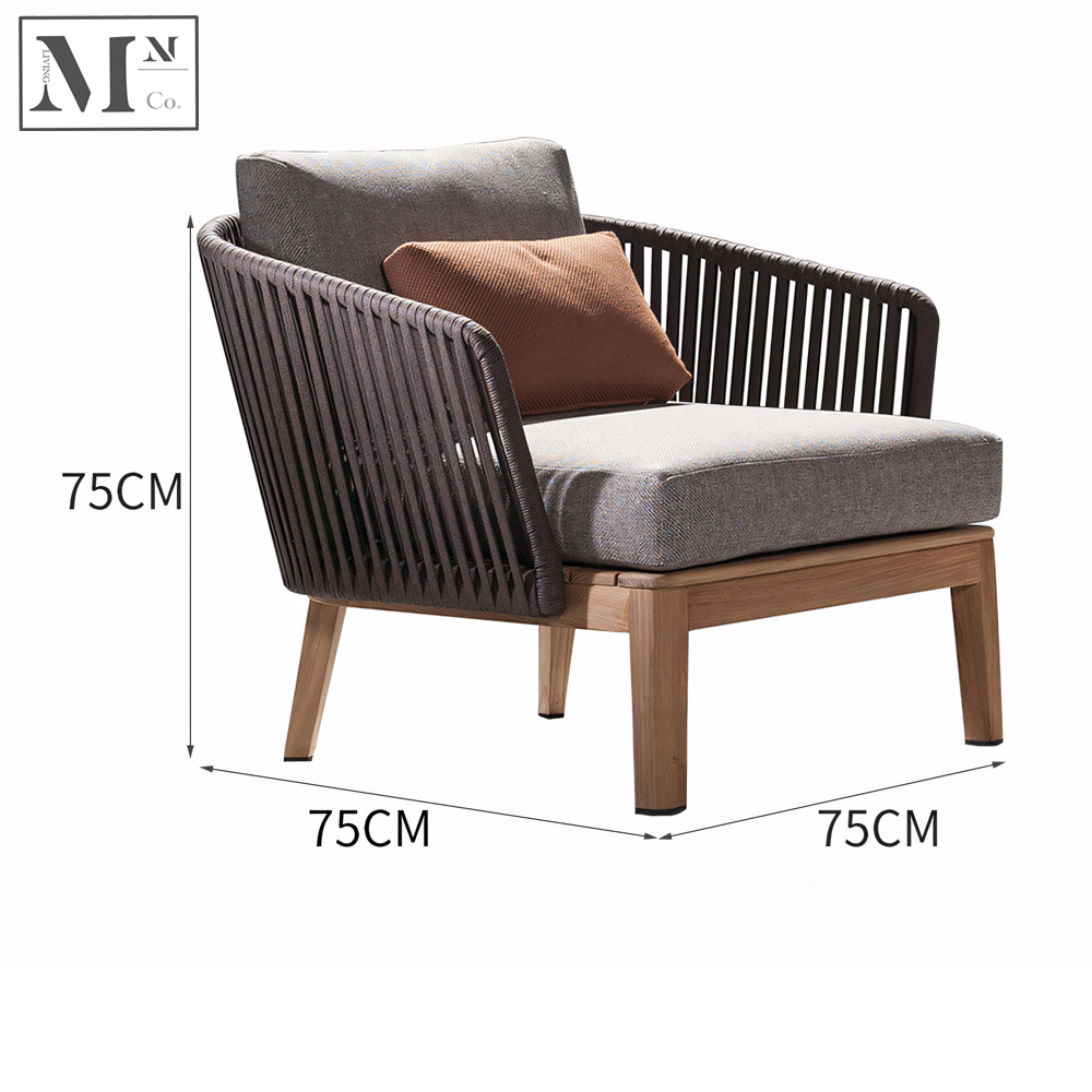 SALINA Outdoor Sofa in Rope Weave. Customizable Outdoor Sofa