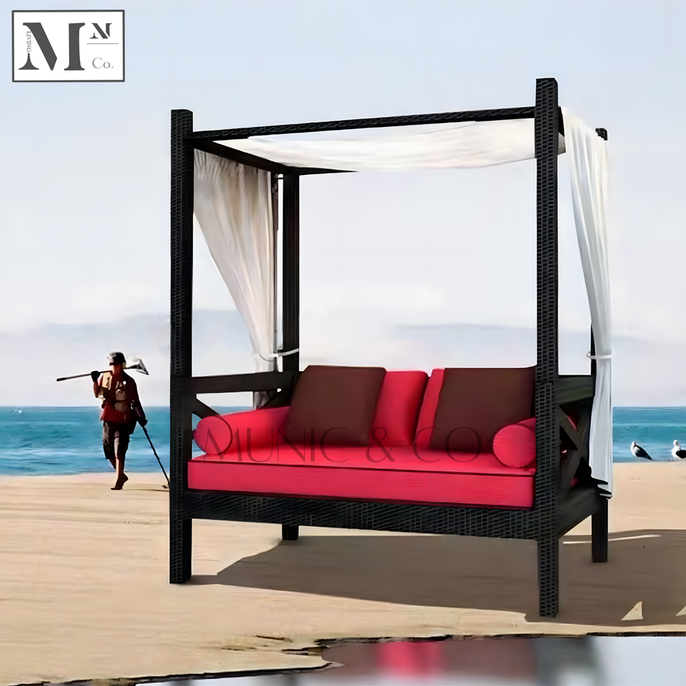 STAN Outdoor Sofa Bed in Rattan Weave