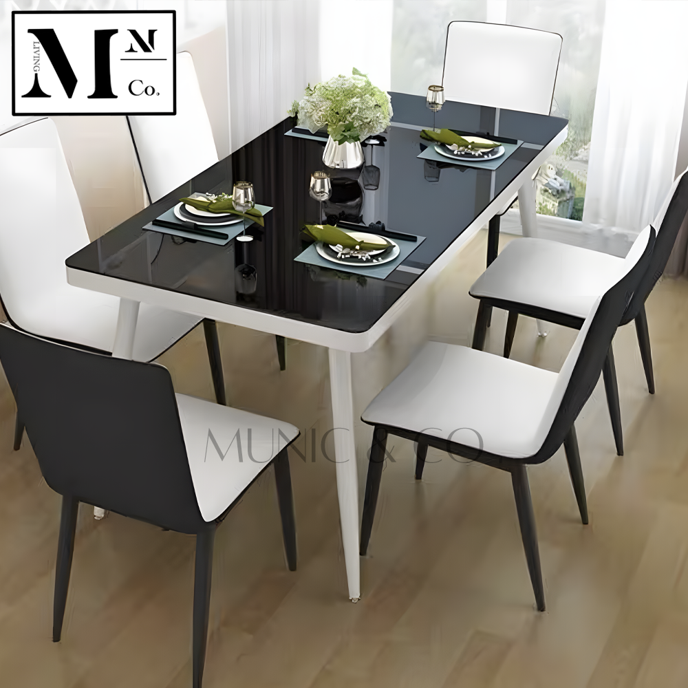 ACE Contemporary Tempered Glass Dining Set