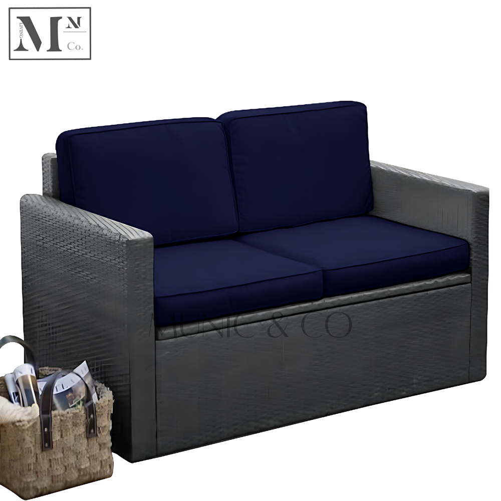 HOGAN Outdoor Storage Sofa in PE Rattan