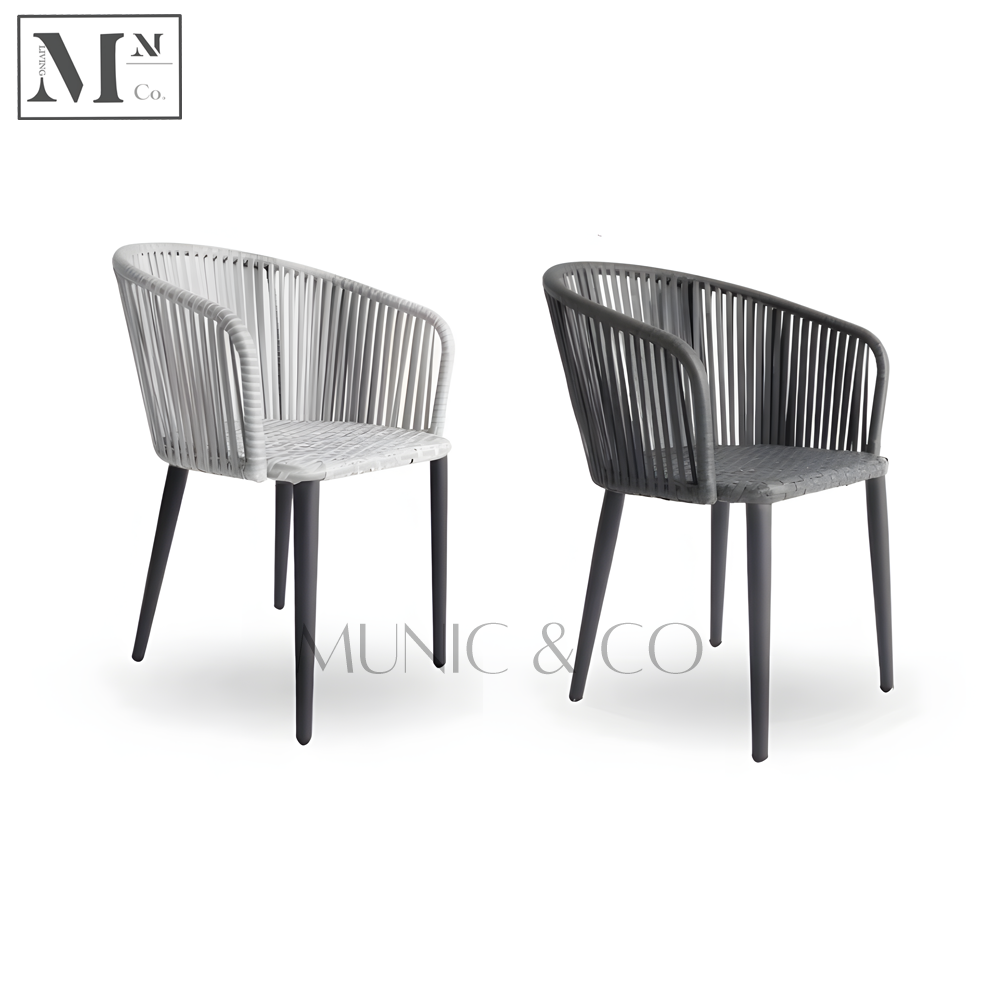 NATURA Petite Table Chair Set. PE Rattan Outdoor Chair and Table