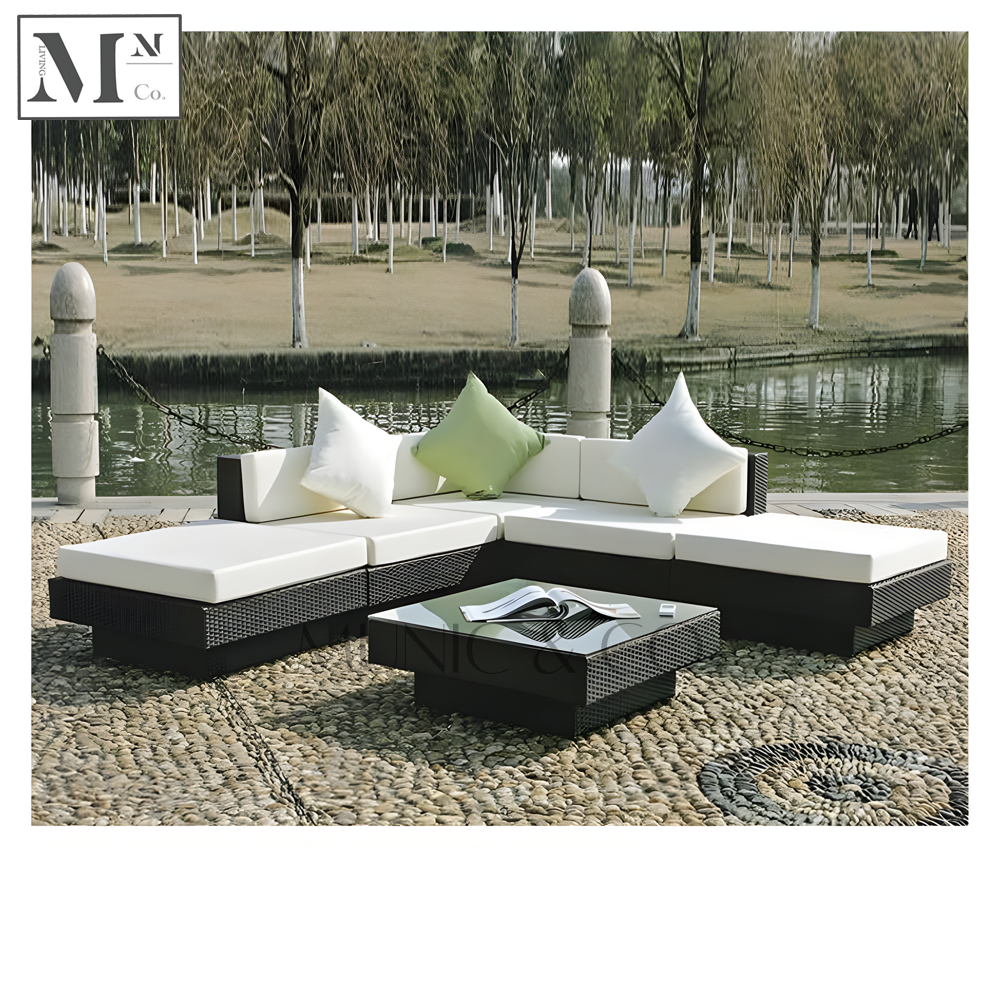 ALISTAIR Modular Outdoor Sofa in PE Rattan Weave.  Customizable Outdoor Sofa