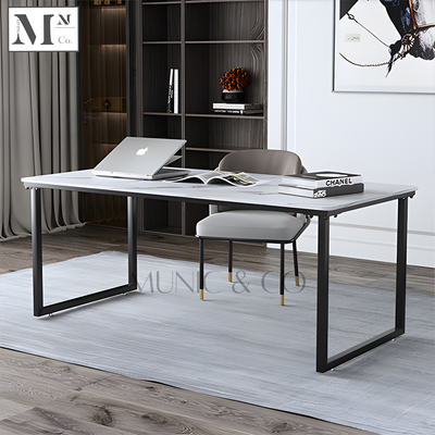 ELYSIVA Contemporary Stone Work Table