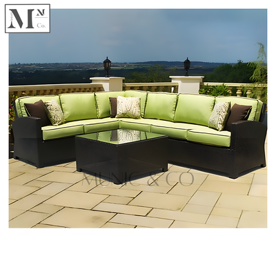 ALISTAIR Modular Outdoor Sofa in PE Rattan Weave.  Customizable Outdoor Sofa