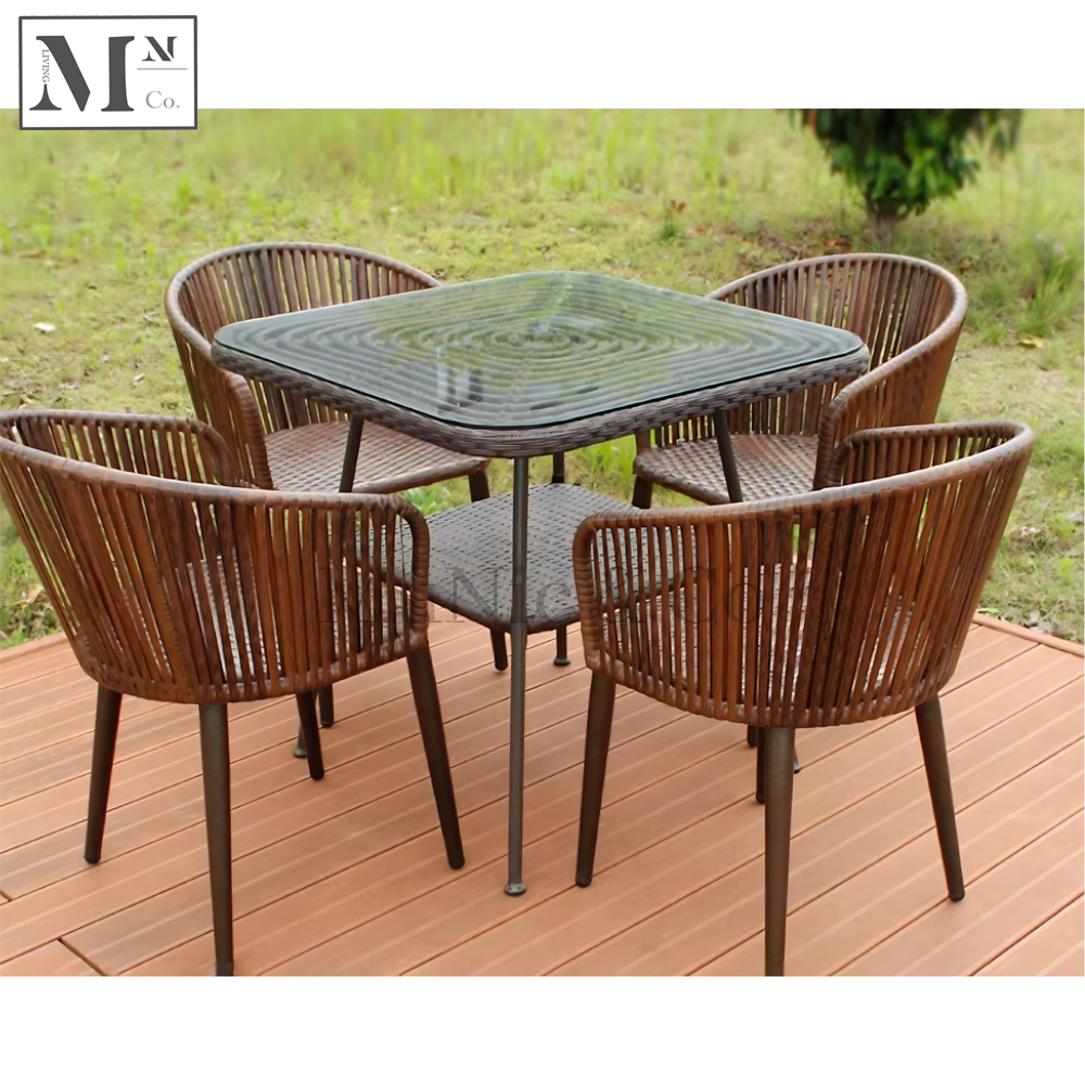 NATURA Dining Set. PE Rattan Outdoor Dining Set.  Indoor Dining Set