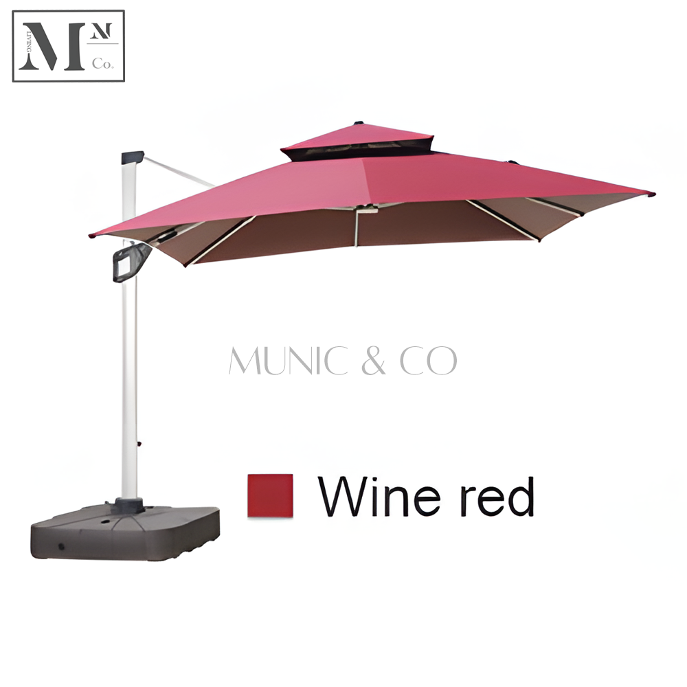 TITAN Reinforced Outdoor 3m -4m Parasol with 300kg Base and Press Fit Handle