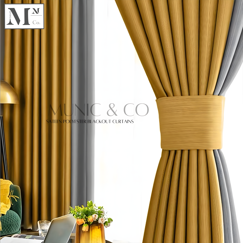 LINKO 85% Blackout Curtains.  Lined Satin Polyester Night Curtains. DIY Made-To-Measure Blackout Curtains in 12 Days.