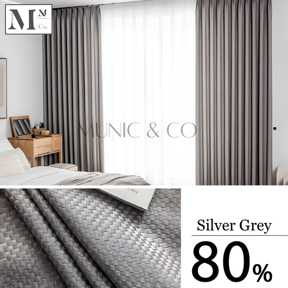 LENKO 80% Blackout  curtains. Patterned Polyester Night Curtains. DIY Made-To-Measure Blackout Curtains in 12 Days.