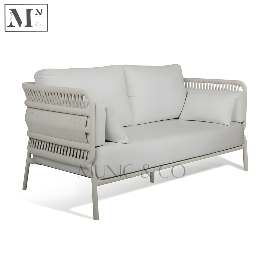 GENIEVE Outdoor Sofa in Rope Weave. Customisable Outdoor Sofa