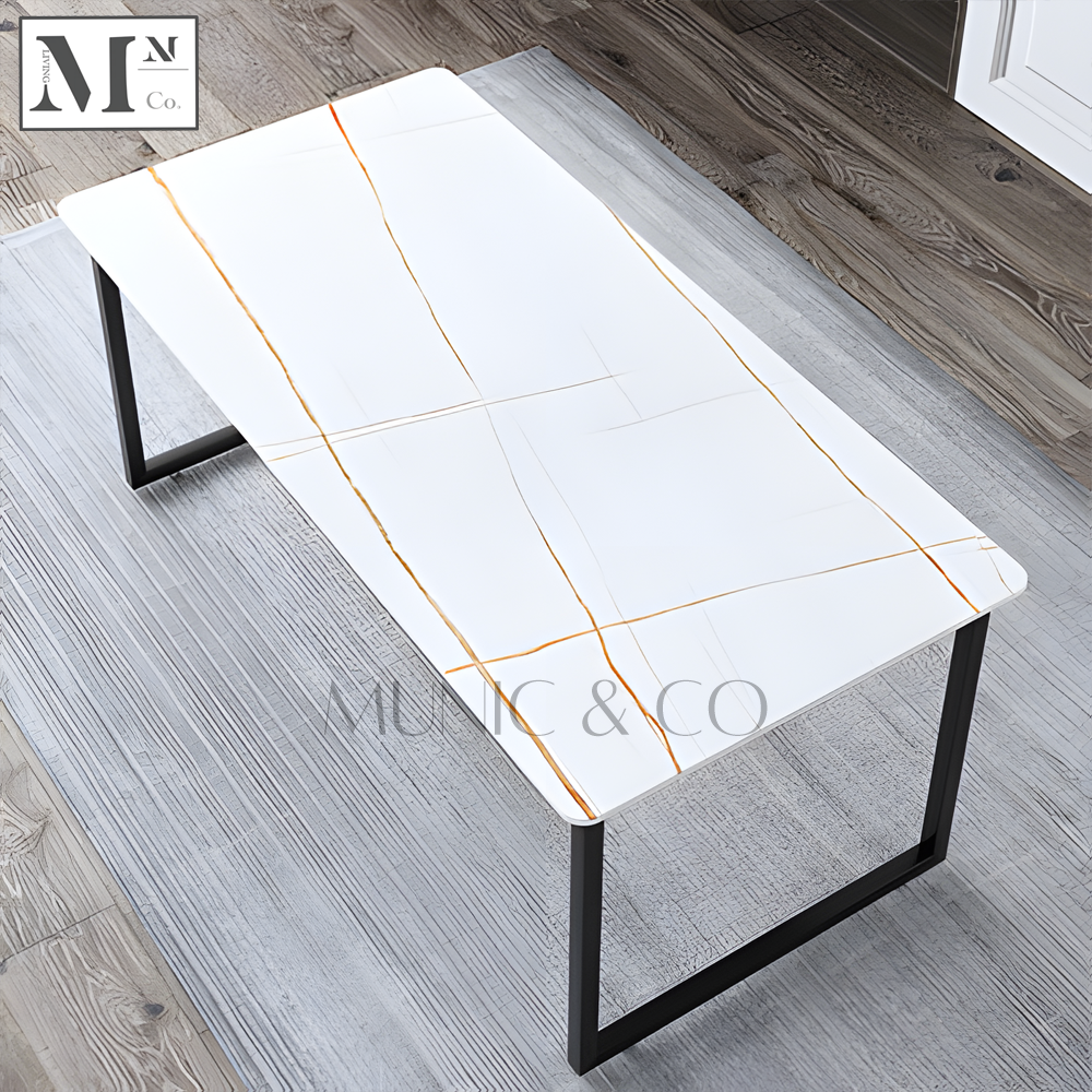 ELYSIVA Contemporary Stone Work Table