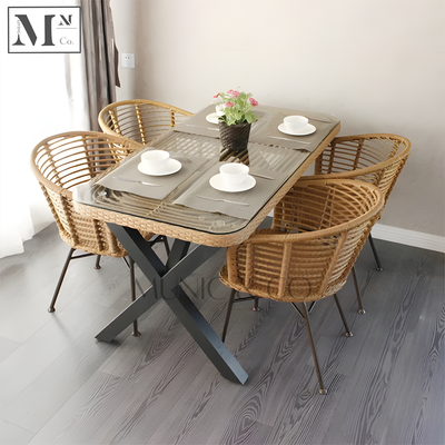 NATURA Dining Set. PE Rattan Outdoor Dining Set.  Indoor Dining Set