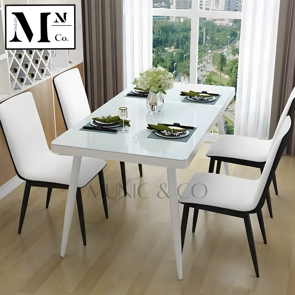 ACE Contemporary Tempered Glass Dining Set