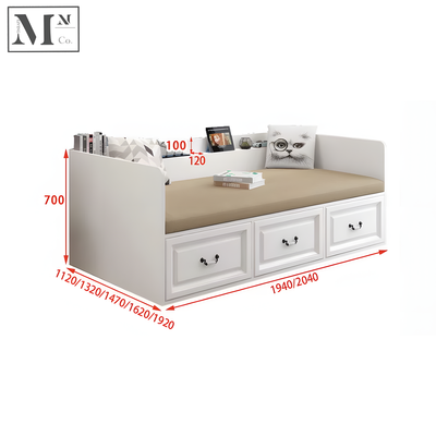 Trebecca Day Bed with Huge Storage. Comes With Mattress