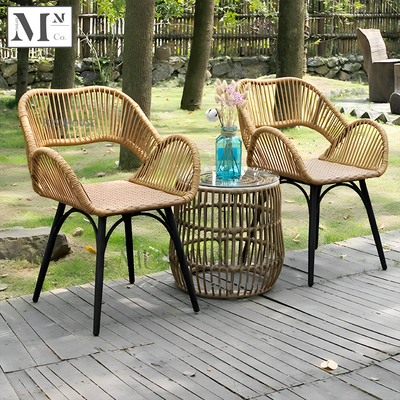 NATURA Rocking Chair Series. Petite Outdoor Chair and Table in PE Rattan