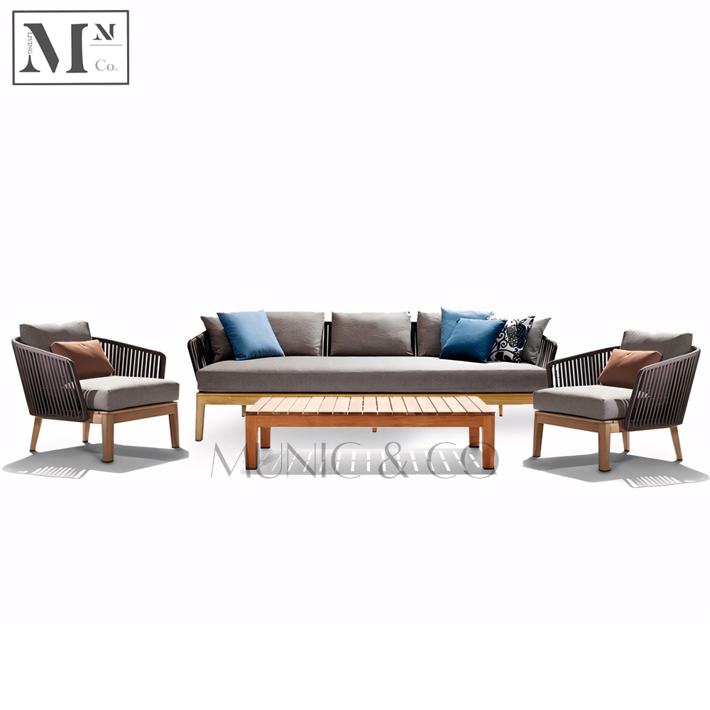 SALINA Outdoor Sofa in Rope Weave. Customizable Outdoor Sofa