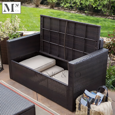 HOGAN Outdoor Storage Sofa in PE Rattan