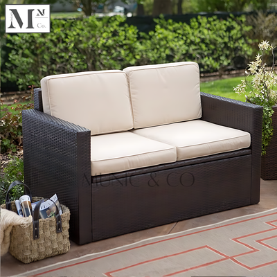 HOGAN Outdoor Storage Sofa in PE Rattan